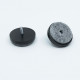 Felt Chair Pads in Plastic, Screw-On, Round Shape