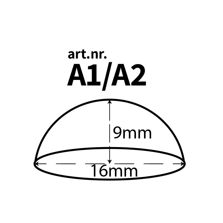 Kofangerpuder til møbler, gummi, selvklæbende
