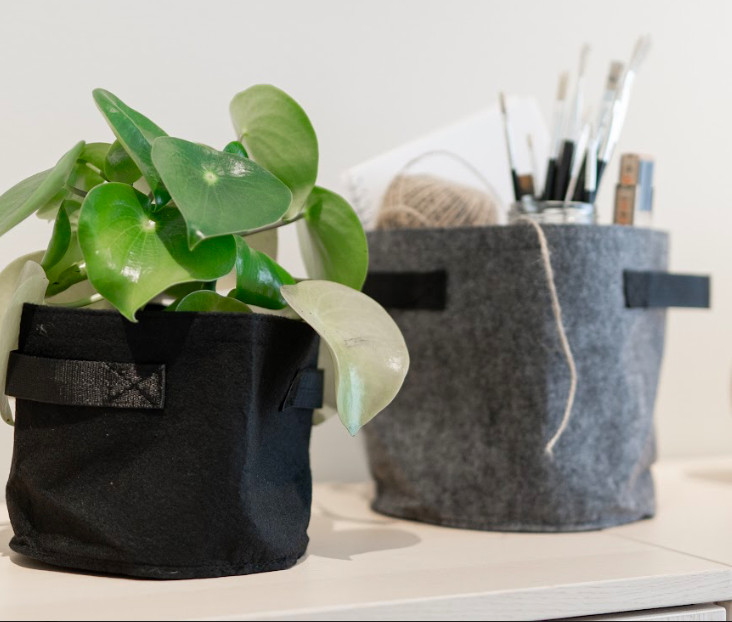 Storage bag in felt, Outdoor Textile Pot