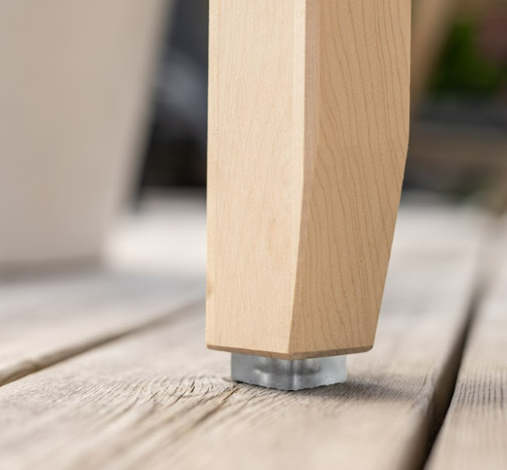 Skridsikre, transparente møbelpuder i gummi med skrue