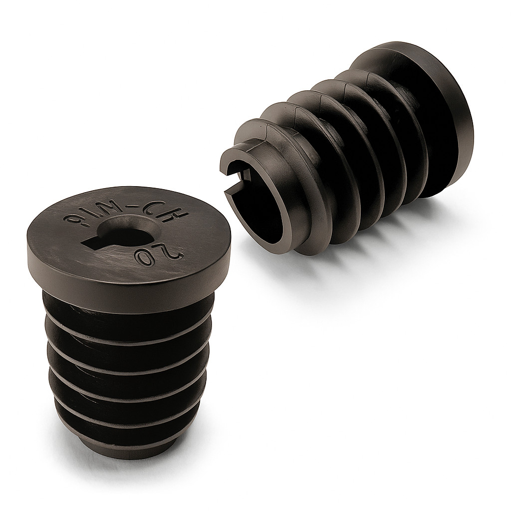 Hætter til stoleben, indvendige, runde i plast, flere farver